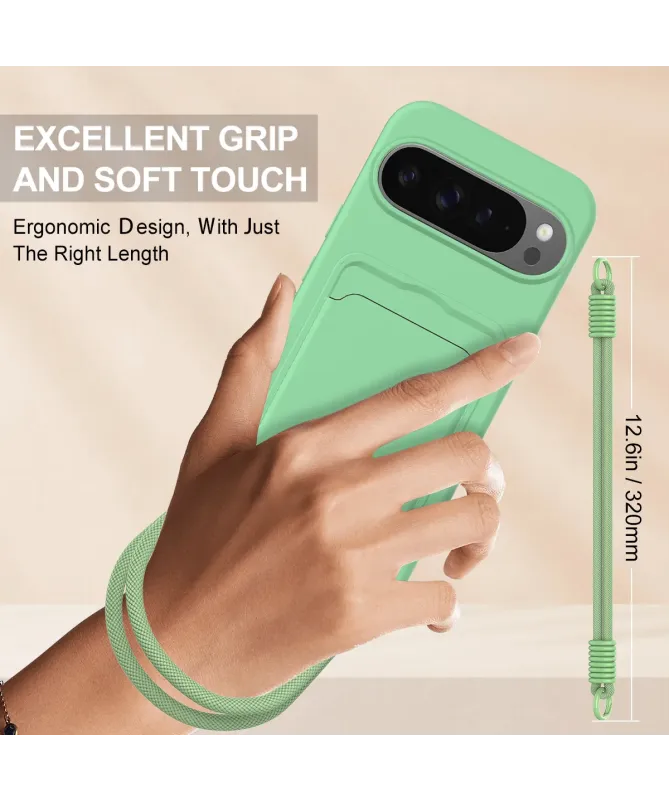 Coque avec Mini Cordon Google Pixel 10 Pro Silicone et Porte-carte