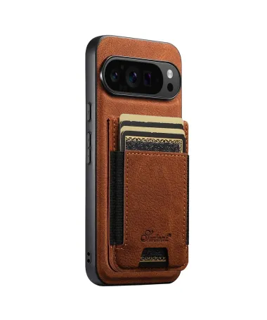 Coque Google Pixel 10 Pro / 10 Portefeuille Magnétique Marron Clair - photo 14