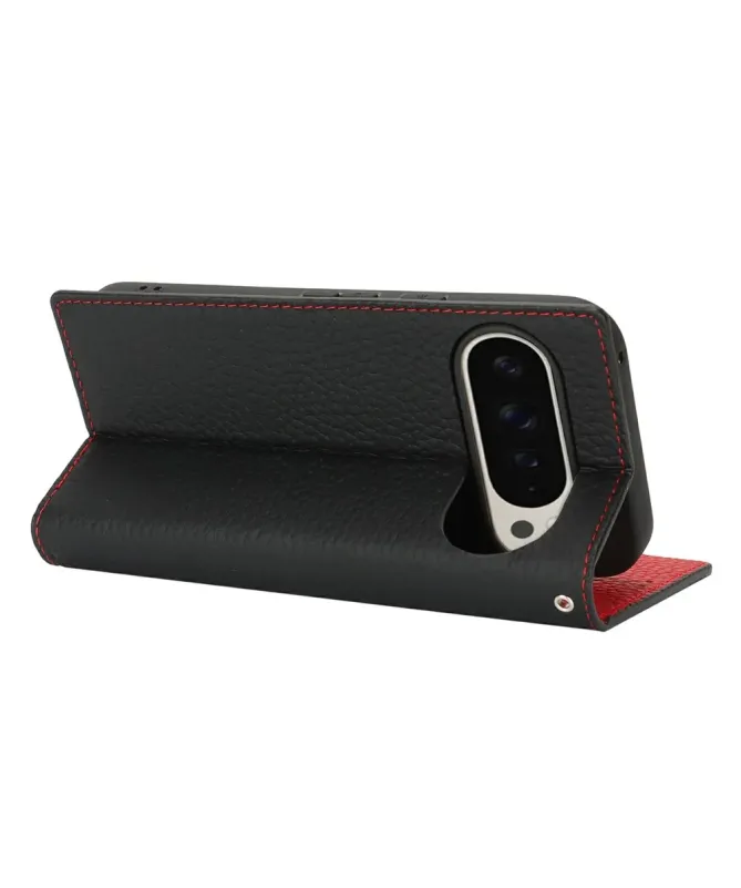 Housse Google Pixel 10 Pro / 10 cuir grainé avec lanière