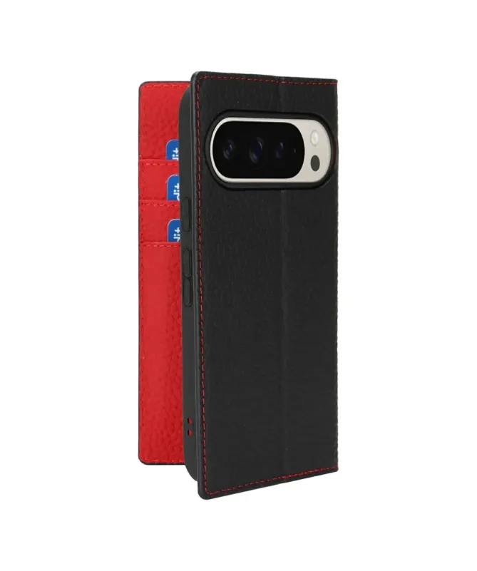 Housse Google Pixel 10 Pro / 10 cuir grainé avec lanière