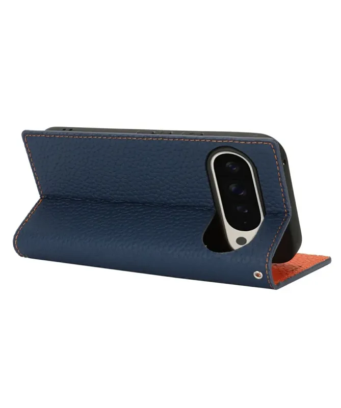 Housse Google Pixel 10 Pro / 10 cuir grainé avec lanière