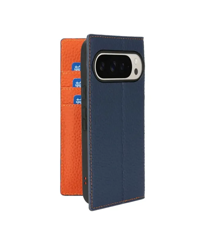 Housse Google Pixel 10 Pro / 10 cuir grainé avec lanière