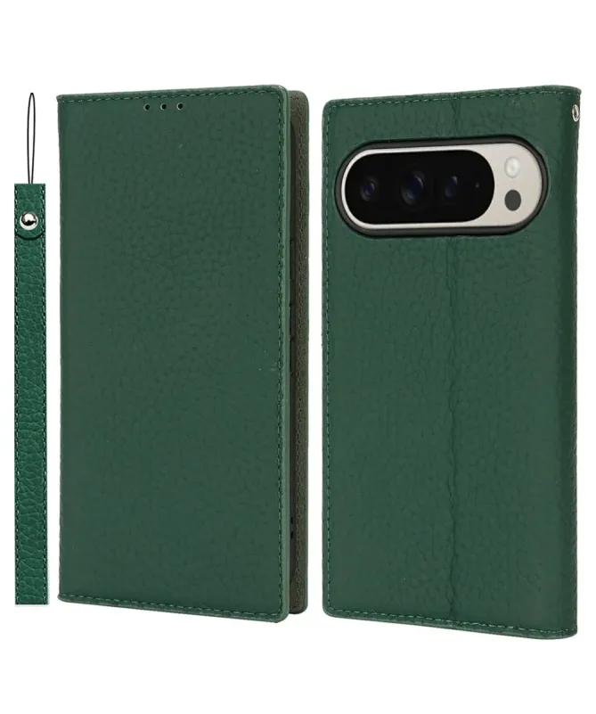 Housse Google Pixel 10 Pro / 10 cuir grainé avec lanière
