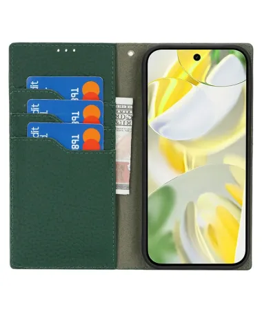 Housse Google Pixel 10 Pro / 10 cuir grainé avec lanière Vert foncé - photo 15