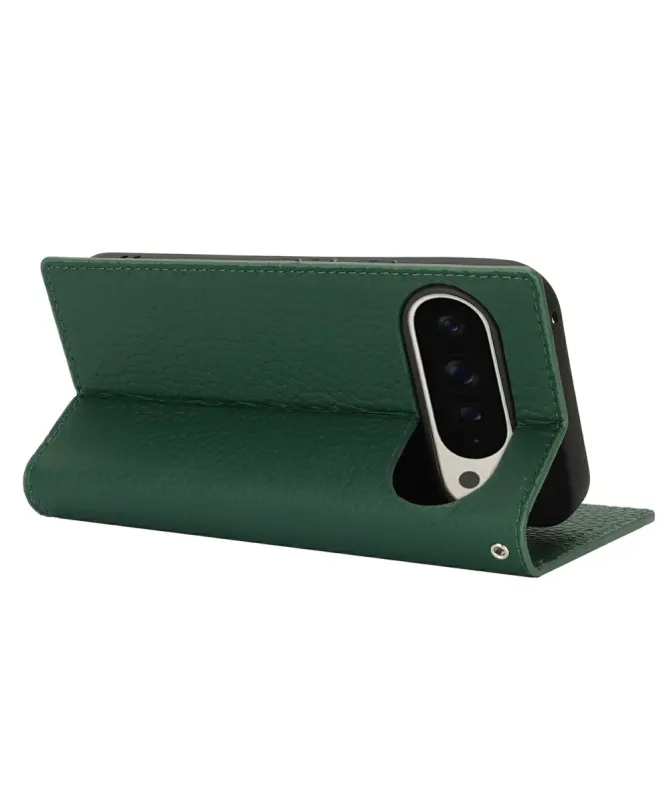 Housse Google Pixel 10 Pro / 10 cuir grainé avec lanière