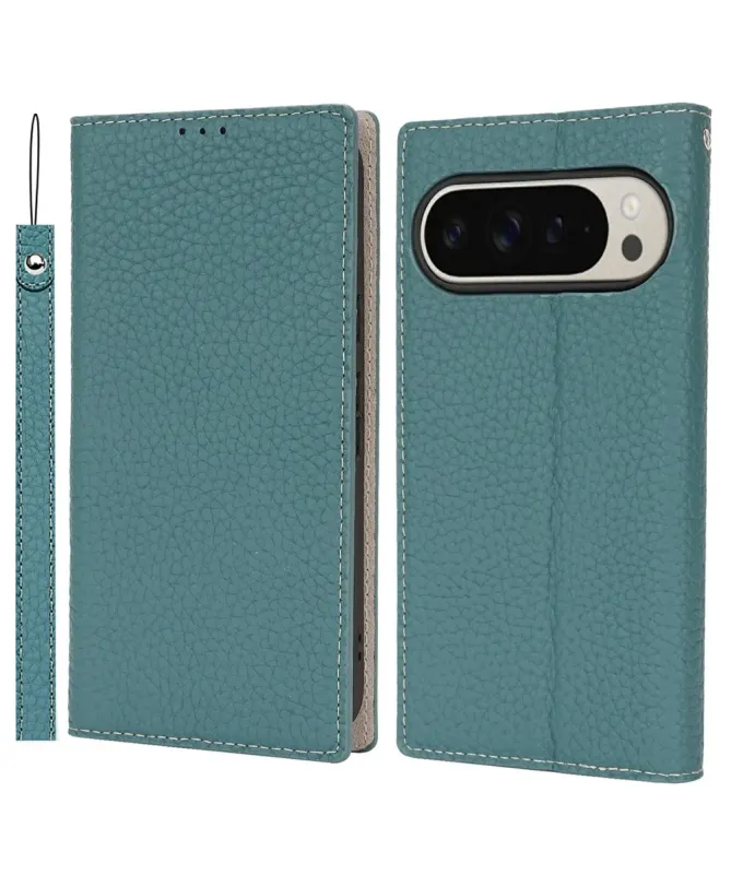 Housse Google Pixel 10 Pro / 10 cuir grainé avec lanière