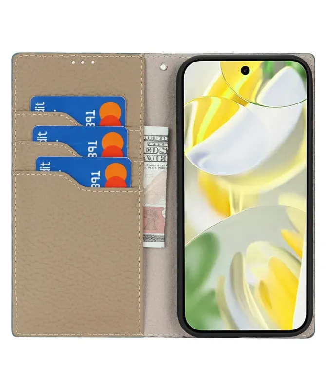 Housse Google Pixel 10 Pro / 10 cuir grainé avec lanière