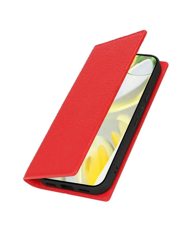 Housse Google Pixel 10 Pro / 10 cuir grainé avec lanière