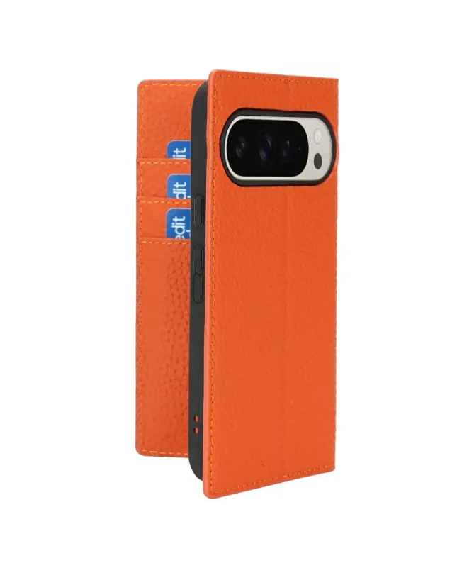 Housse Google Pixel 10 Pro / 10 cuir grainé avec lanière