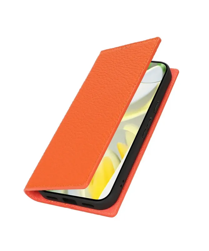 Housse Google Pixel 10 Pro / 10 cuir grainé avec lanière