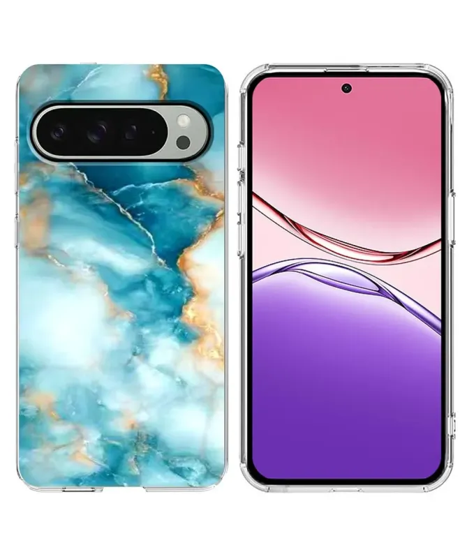 Coque Google Pixel 10 / 10 Pro Marbre Bleu