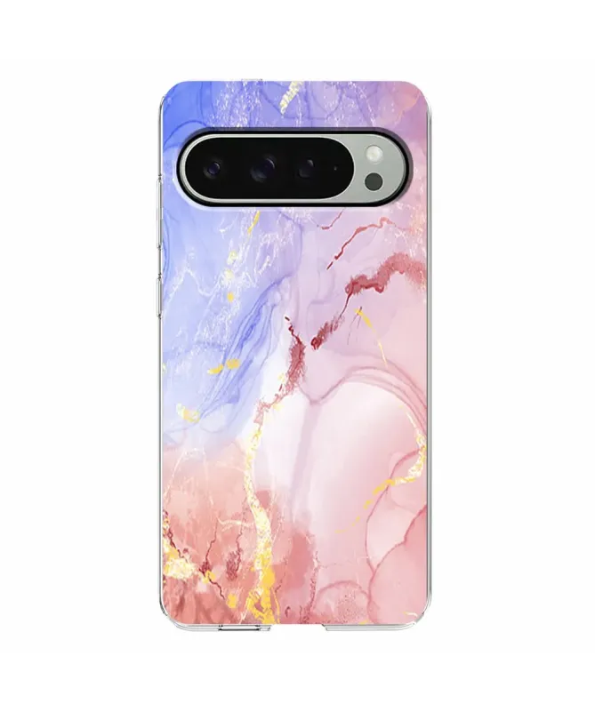 Coque Google Pixel 10 / 10 Pro Marbre Rose et Or