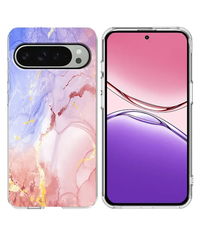 Coque Google Pixel 10 / 10 Pro Marbre Rose et Or