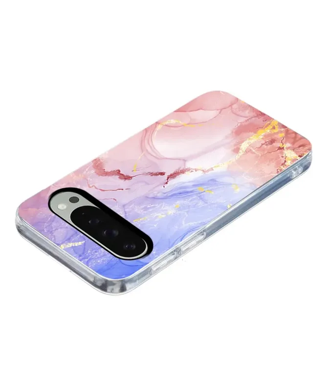 Coque Google Pixel 10 / 10 Pro Marbre Rose et Or