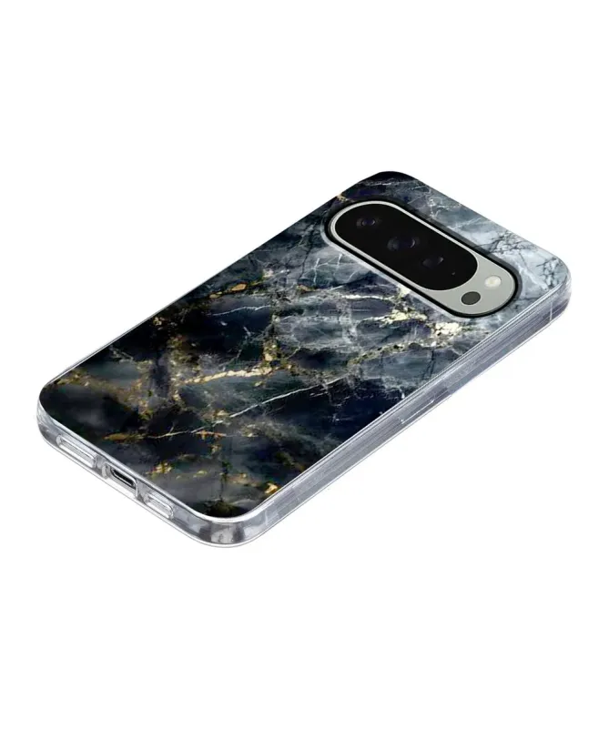 Coque Google Pixel 10 / 10 Pro Marbre Noir et Or