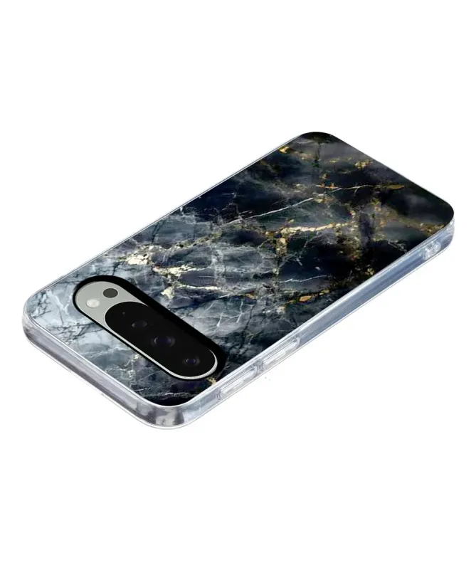 Coque Google Pixel 10 / 10 Pro Marbre Noir et Or