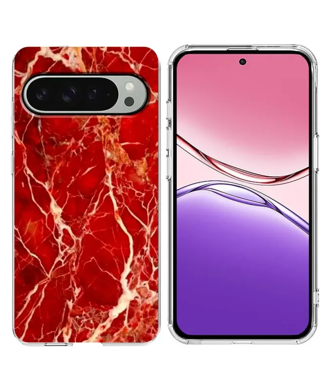 Coque Google Pixel 10 / 10 Pro Marbre Rouge