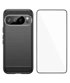 Coque Google Pixel 10 Pro avec Verre Trempé | CARBO Noir