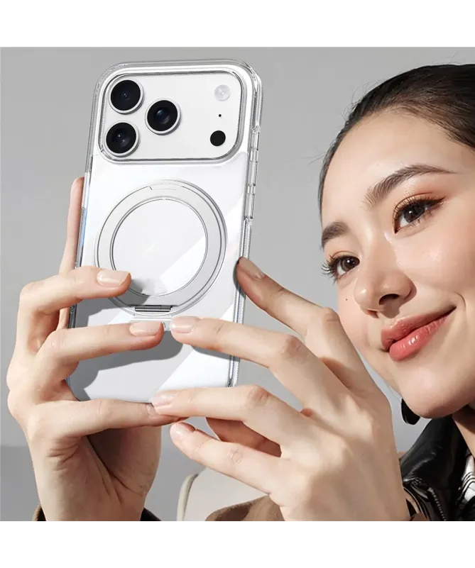 Coque iPhone 17 Pro Max Anneau Support Transparent | KINETIC