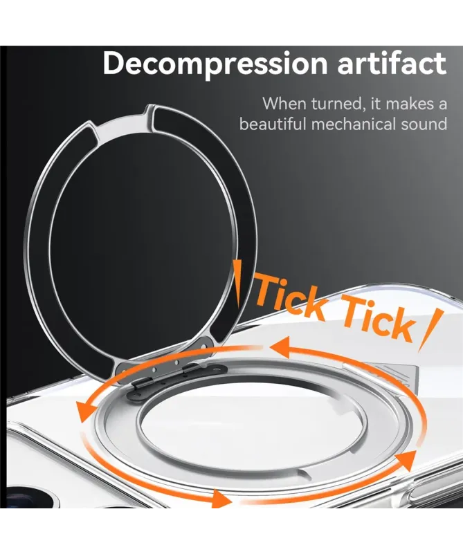 Coque iPhone 17 Pro Max Anneau Support Transparent | KINETIC