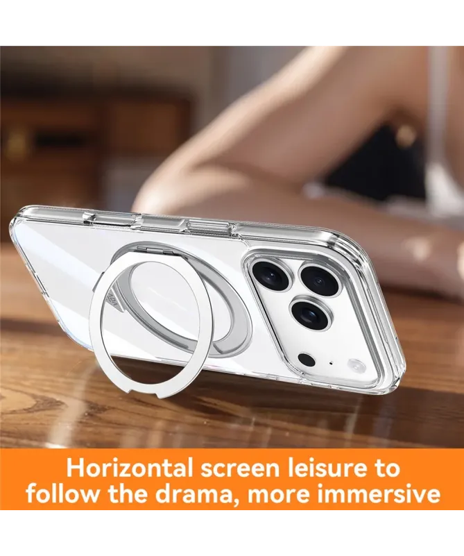 Coque iPhone 17 Pro Max Anneau Support Transparent | KINETIC