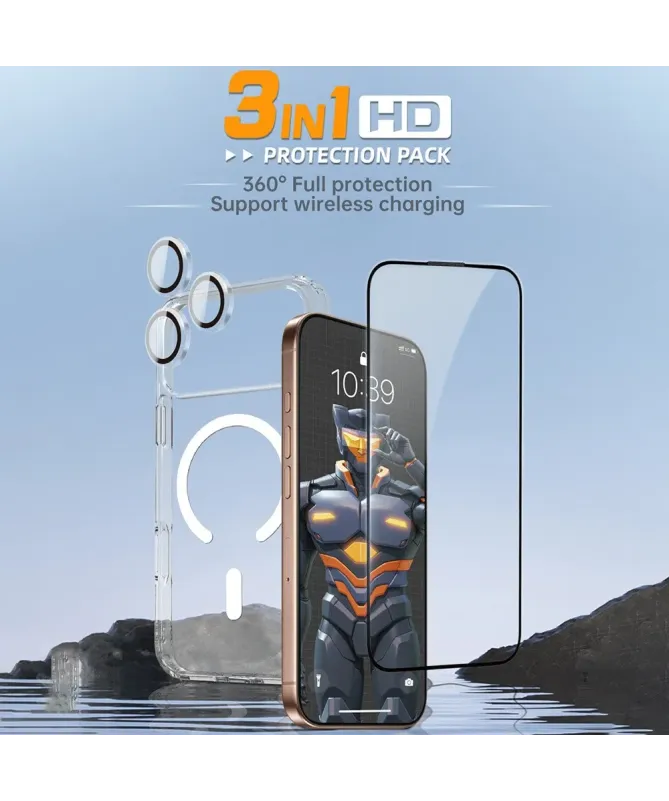 Coque iPhone 17 Pro Max avec Protection Écran et Objectifs