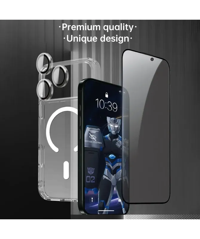 Coque iPhone 17 Pro Max avec Filtre de Confidentialité