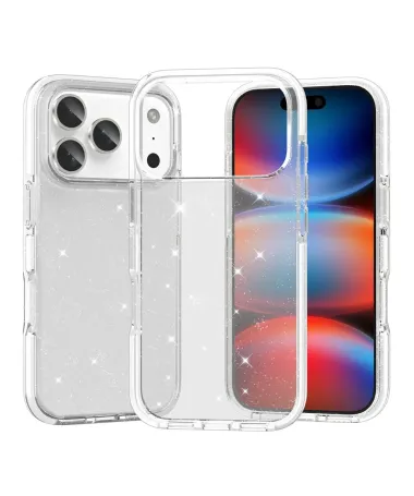 Coque iPhone 17 Pro Max Transparente à Paillettes