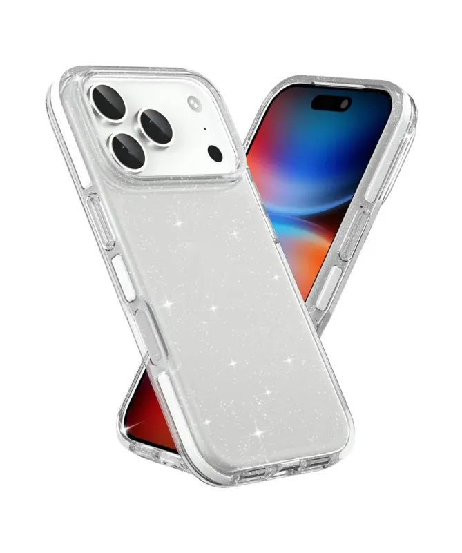 Coque iPhone 17 Pro Max Transparente à Paillettes