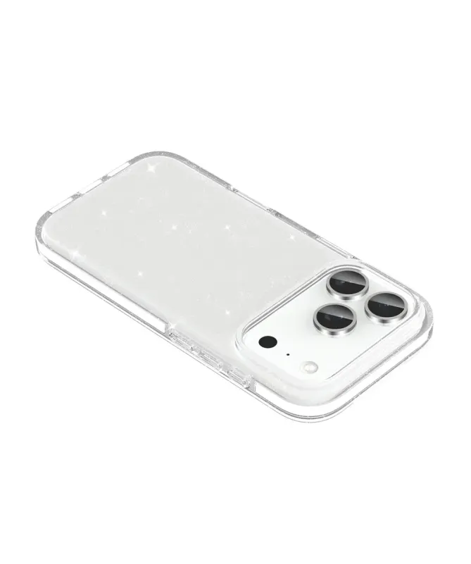 Coque iPhone 17 Pro Max Transparente à Paillettes
