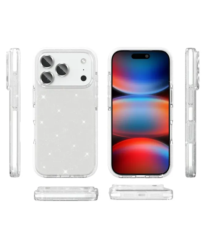 Coque iPhone 17 Pro Max Transparente à Paillettes