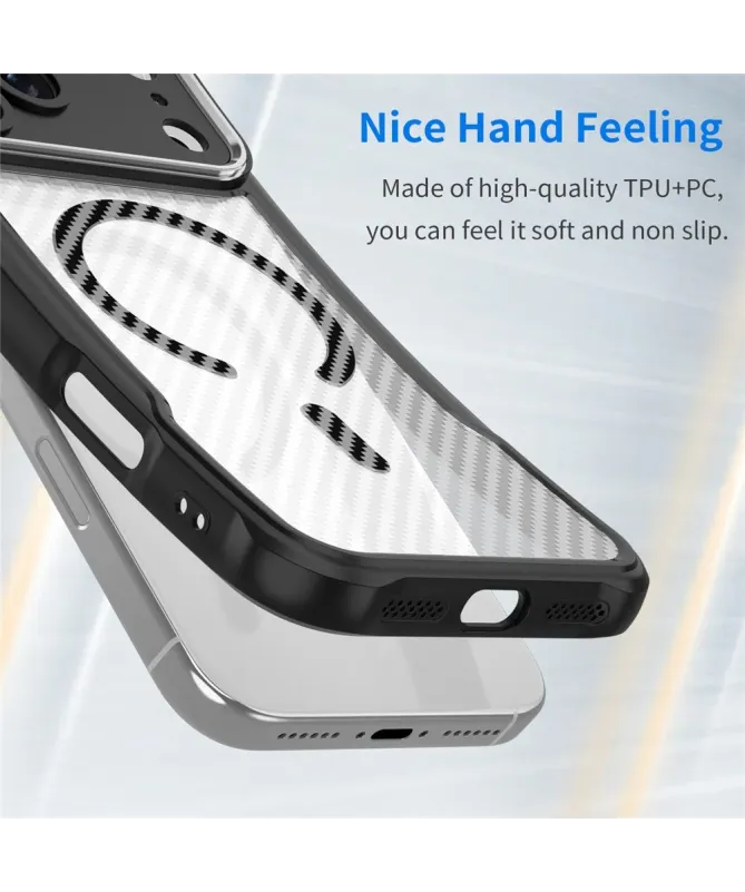 Coque iPhone 17 Pro Max Carbone Antichoc MagSafe