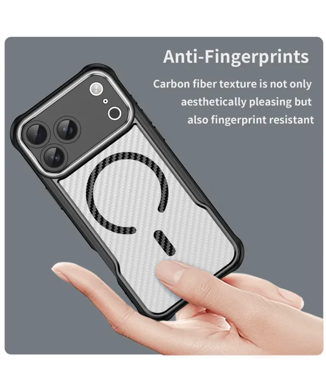 Coque iPhone 17 Pro Max Carbone Antichoc MagSafe