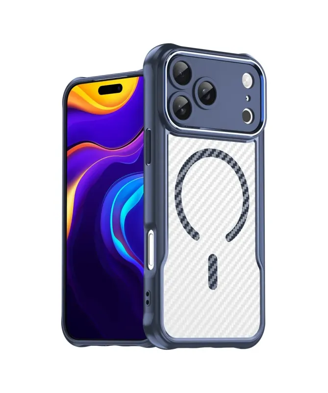 Coque iPhone 17 Pro Max Carbone Antichoc MagSafe