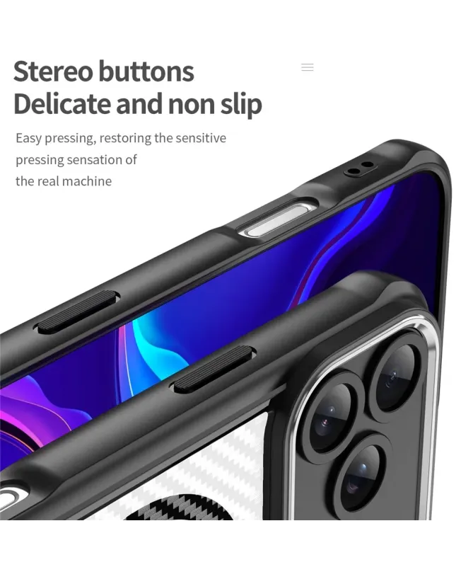 Coque iPhone 17 Pro Max Carbone Antichoc MagSafe