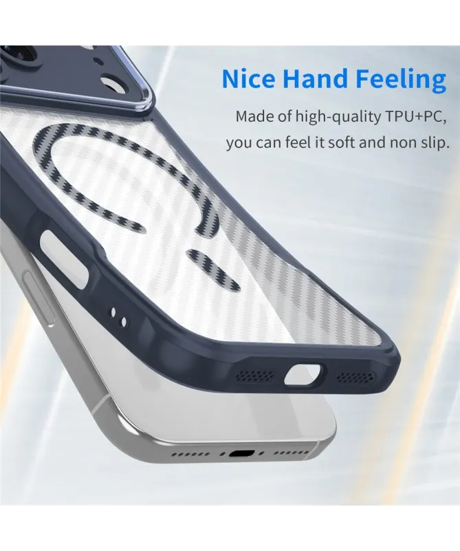 Coque iPhone 17 Pro Max Carbone Antichoc MagSafe