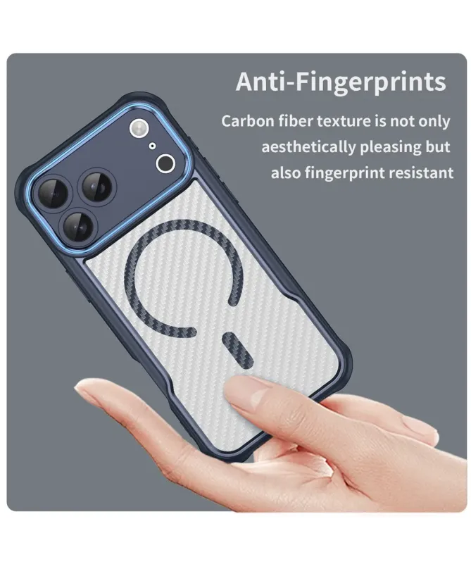 Coque iPhone 17 Pro Max Carbone Antichoc MagSafe