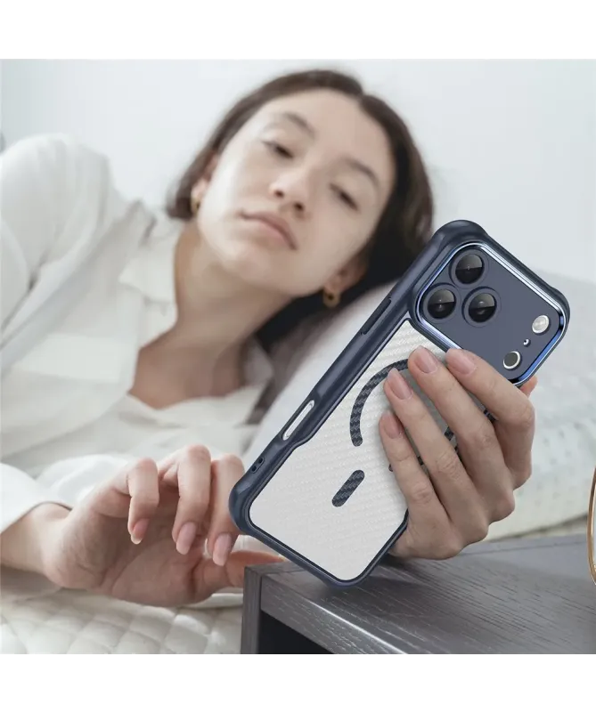 Coque iPhone 17 Pro Max Carbone Antichoc MagSafe