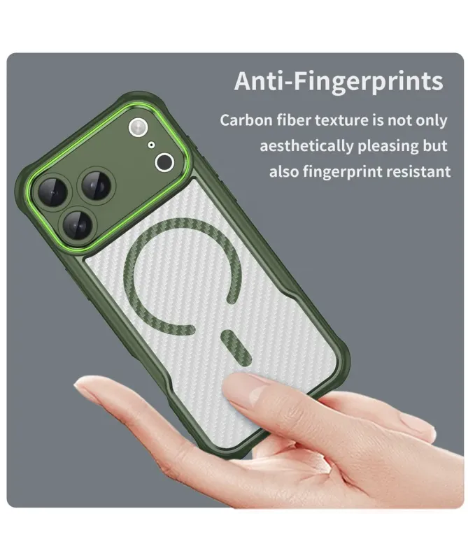 Coque iPhone 17 Pro Max Carbone Antichoc MagSafe