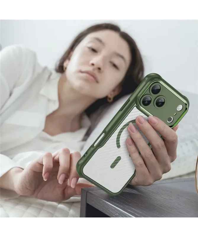 Coque iPhone 17 Pro Max Carbone Antichoc MagSafe