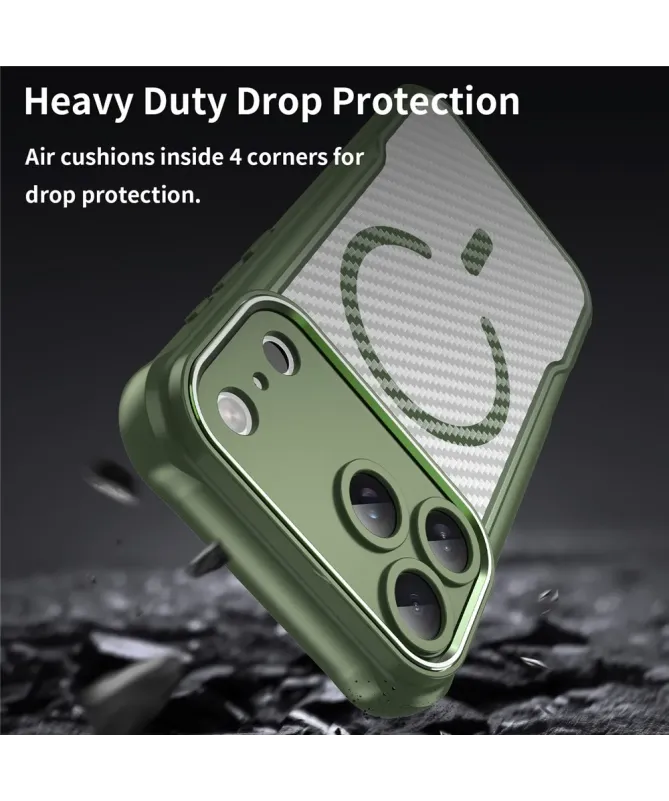 Coque iPhone 17 Pro Max Carbone Antichoc MagSafe