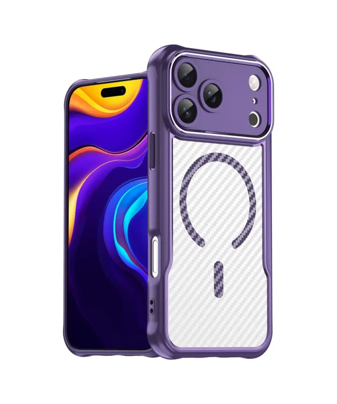 Coque iPhone 17 Pro Max Carbone Antichoc MagSafe