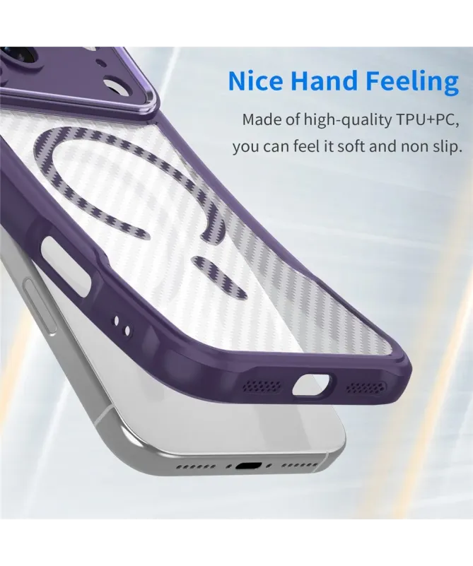 Coque iPhone 17 Pro Max Carbone Antichoc MagSafe