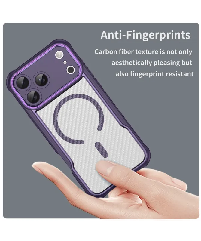 Coque iPhone 17 Pro Max Carbone Antichoc MagSafe