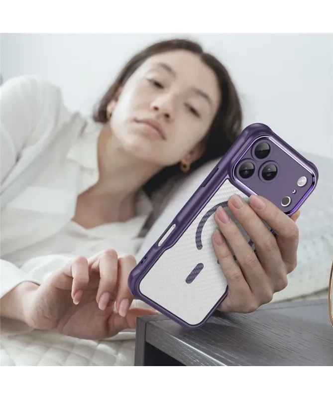 Coque iPhone 17 Pro Max Carbone Antichoc MagSafe