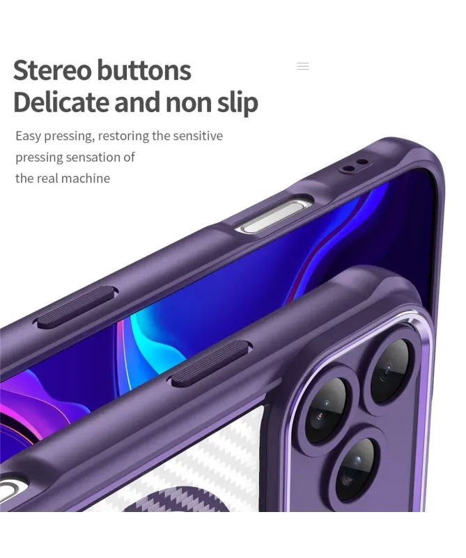 Coque iPhone 17 Pro Max Carbone Antichoc MagSafe