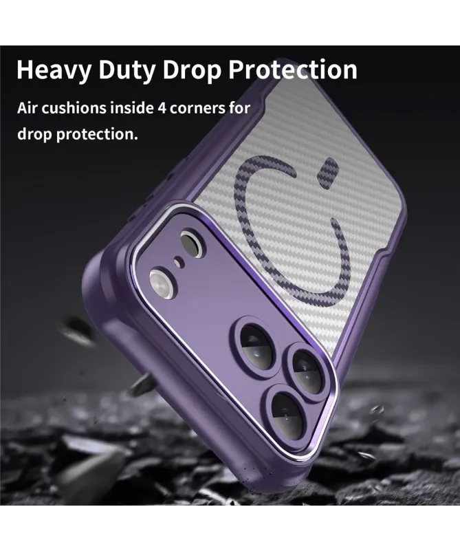 Coque iPhone 17 Pro Max Carbone Antichoc MagSafe