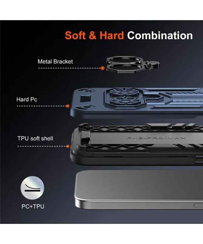 Coque Armure iPhone 17 Pro Max Anneau Support