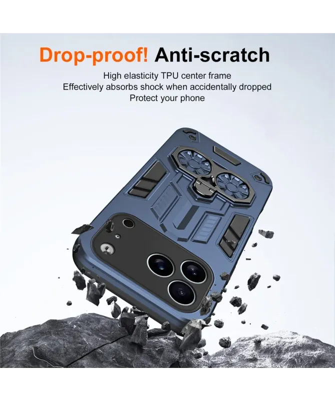 Coque Armure iPhone 17 Pro Max Anneau Support