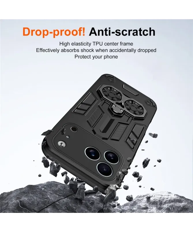 Coque Armure iPhone 17 Pro Max Anneau Support